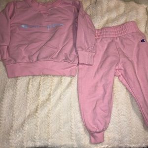 Champion Pink Sweat suit set